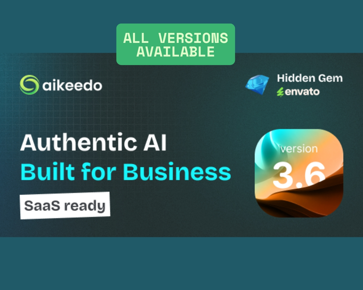 Aikeedo AI - SAAS / OpenAI - AI Chat, Video, Image, Voice, Content, Code all versions available